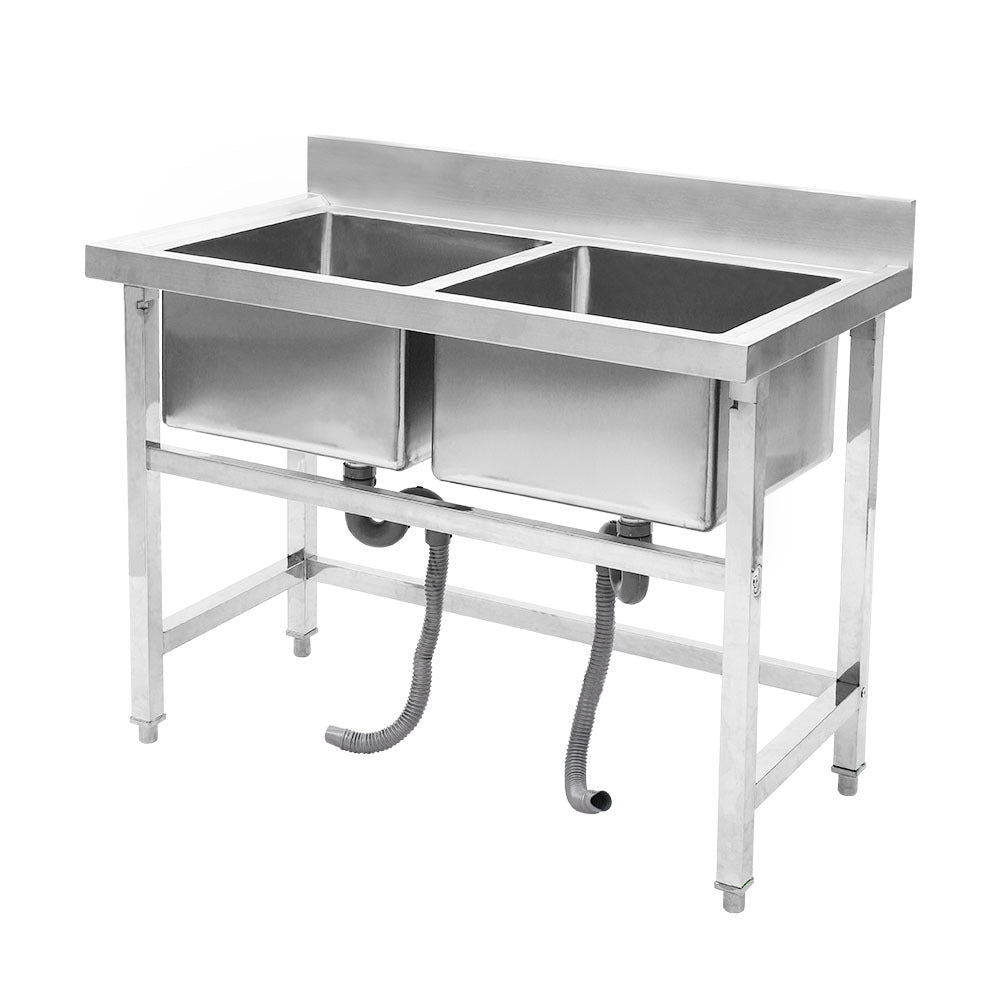 Free Standing Stainless Steel Double Kitchen Sink