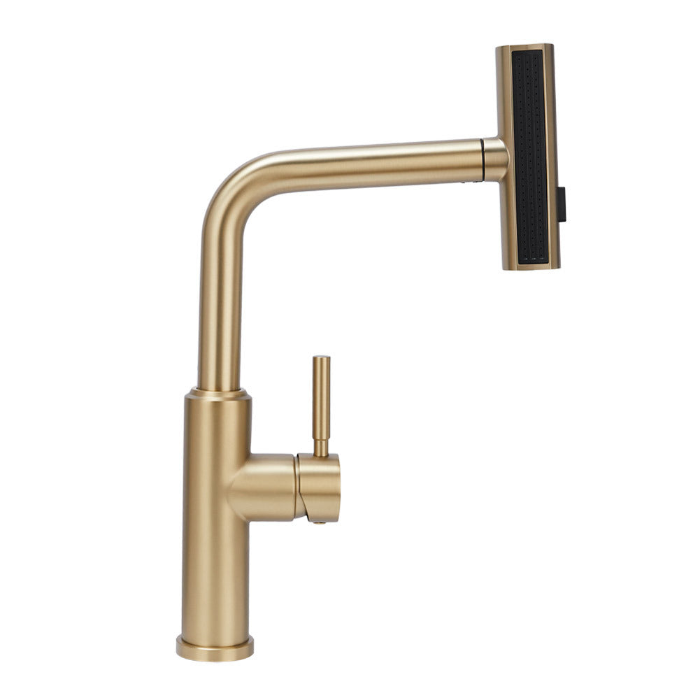 Rotable Pulldown Kitchen Mixer Tap,Golden