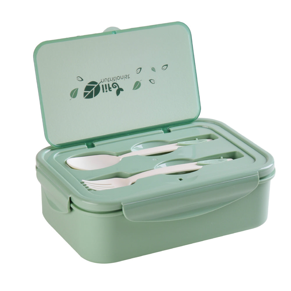 Green Kitchen Storage 1400ML Lunch Box with Spoon and Fork