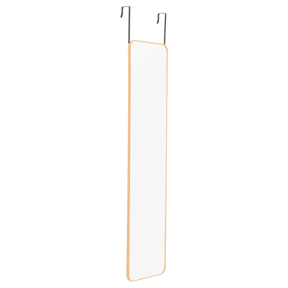 Full Length Mirror with Rounded Corners Door Hanging Gold Medium Mirror