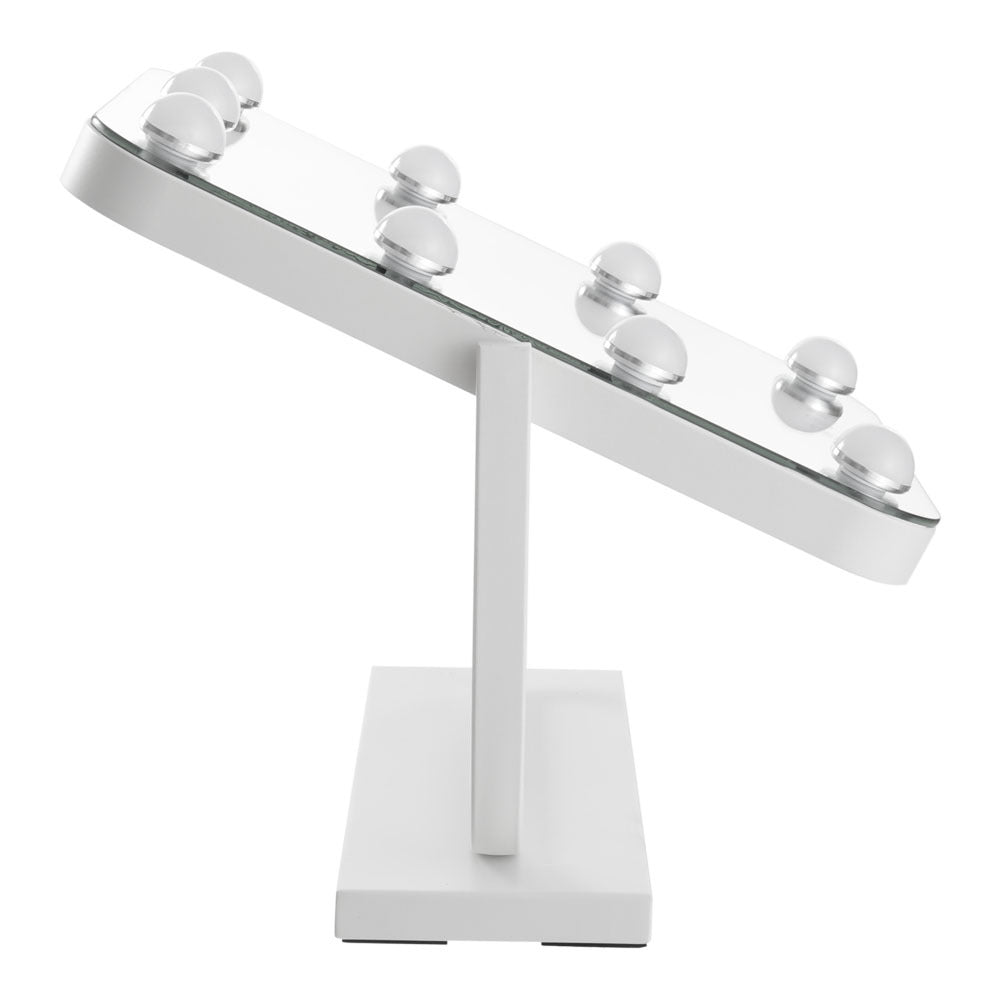 Black Rectangle Hollywood Vanity Mirror with Dimmable LED Lights