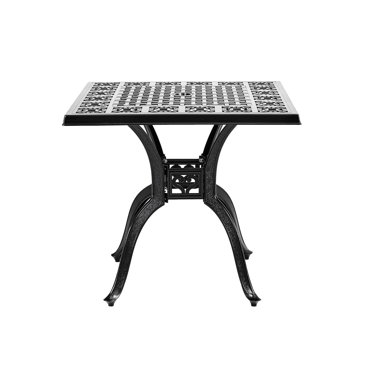 Black Cast Aluminum Outdoor Dining Table