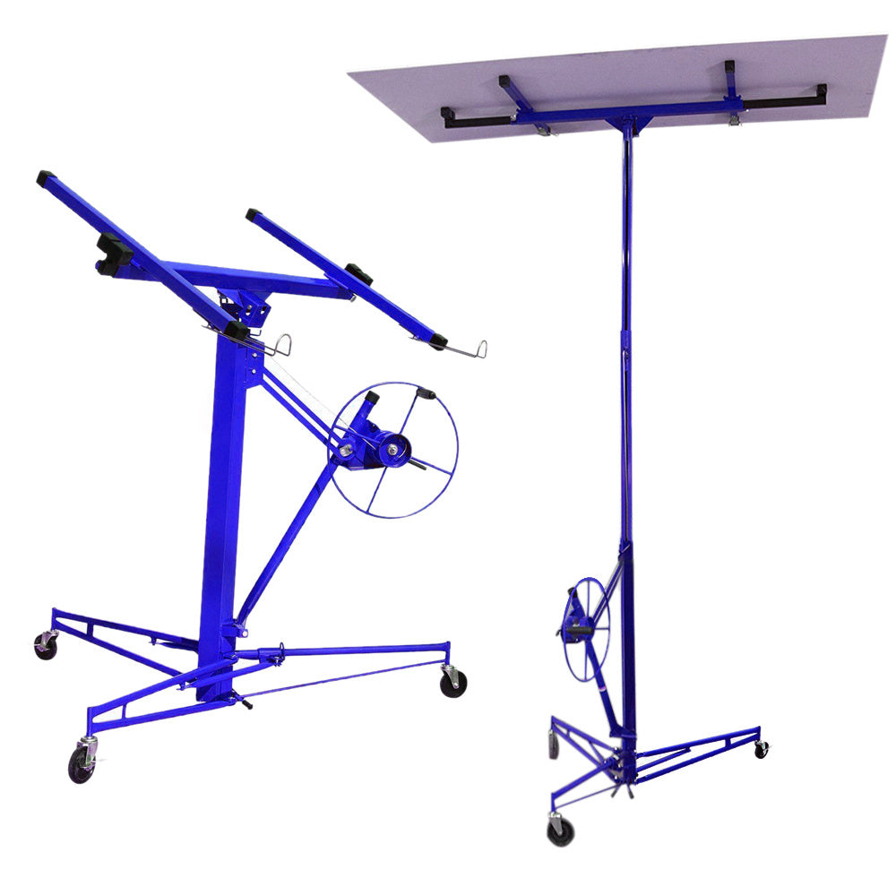 Blue 16ft Drywall Hoist Plasterboard Lifter Jack Tool