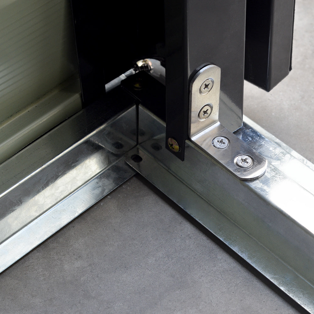 Light Grey Outdoor Steel Motorcycle Storage Shed