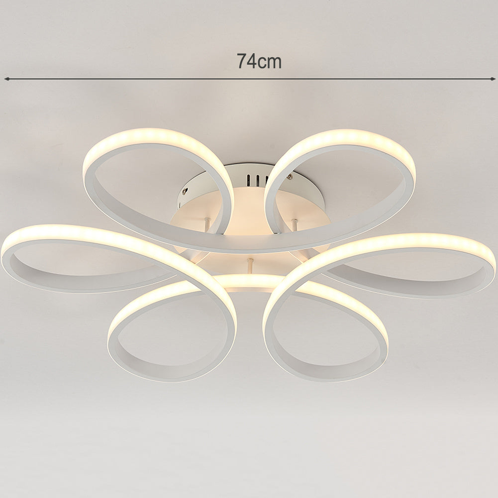 LED Dimmable Ceiling Light Floral Pendant With Remote, 74CM