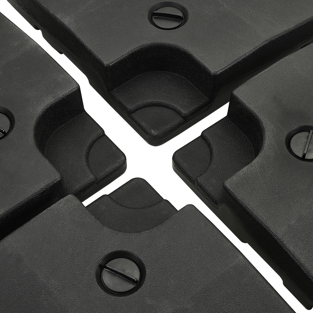 3M Dark Grey Roma Tilting Aluminium Square Cantilever Parasol with Solar Powered LED Lights