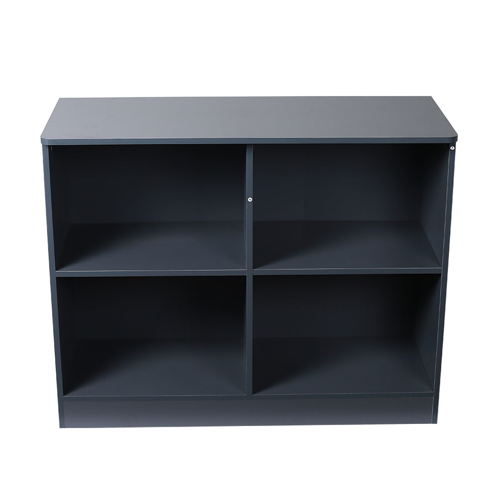 Grey Sideboard Cabinet with Open Shelves