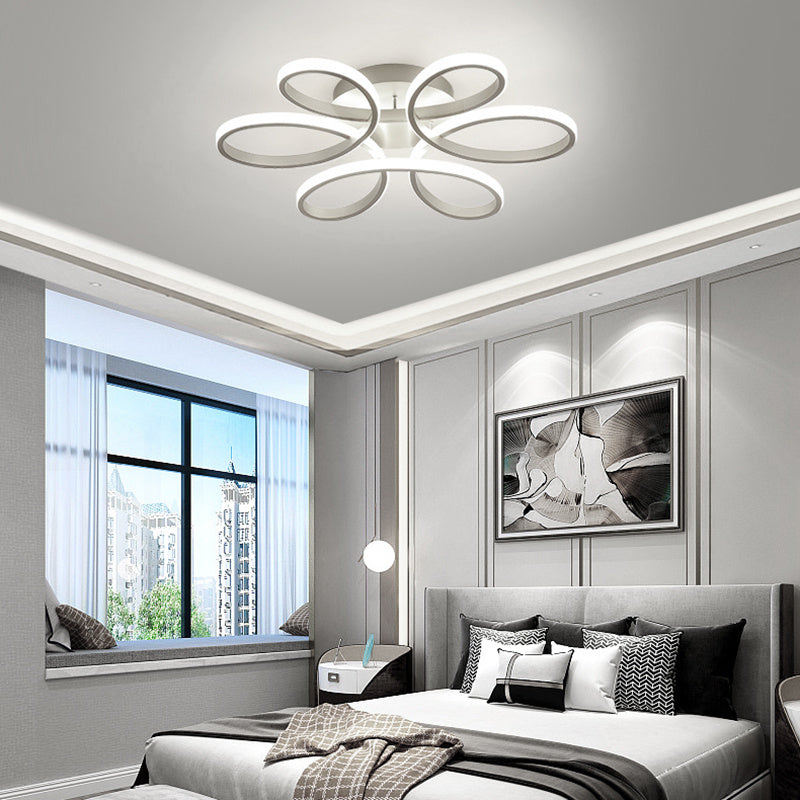LED Lamp Ceiling Light Cool White Floral Pendant 74CM