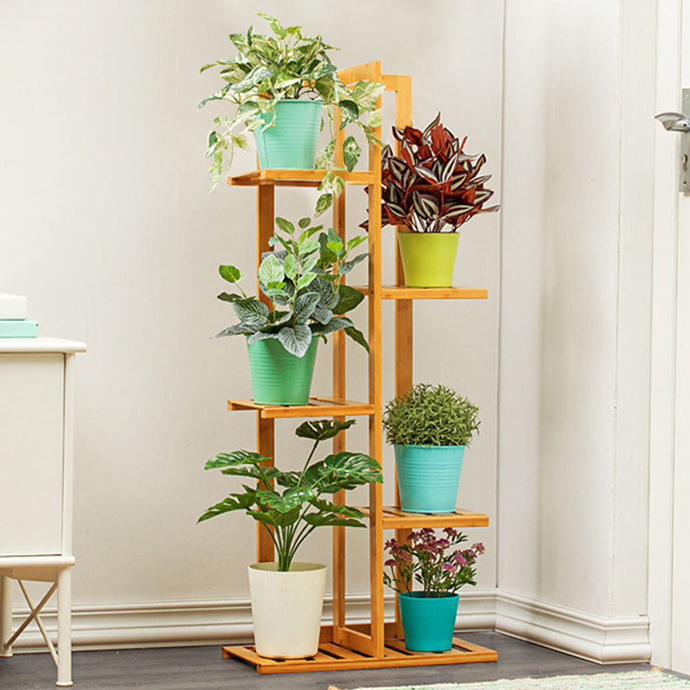 5 Tier Wood Plant Stand, Wood