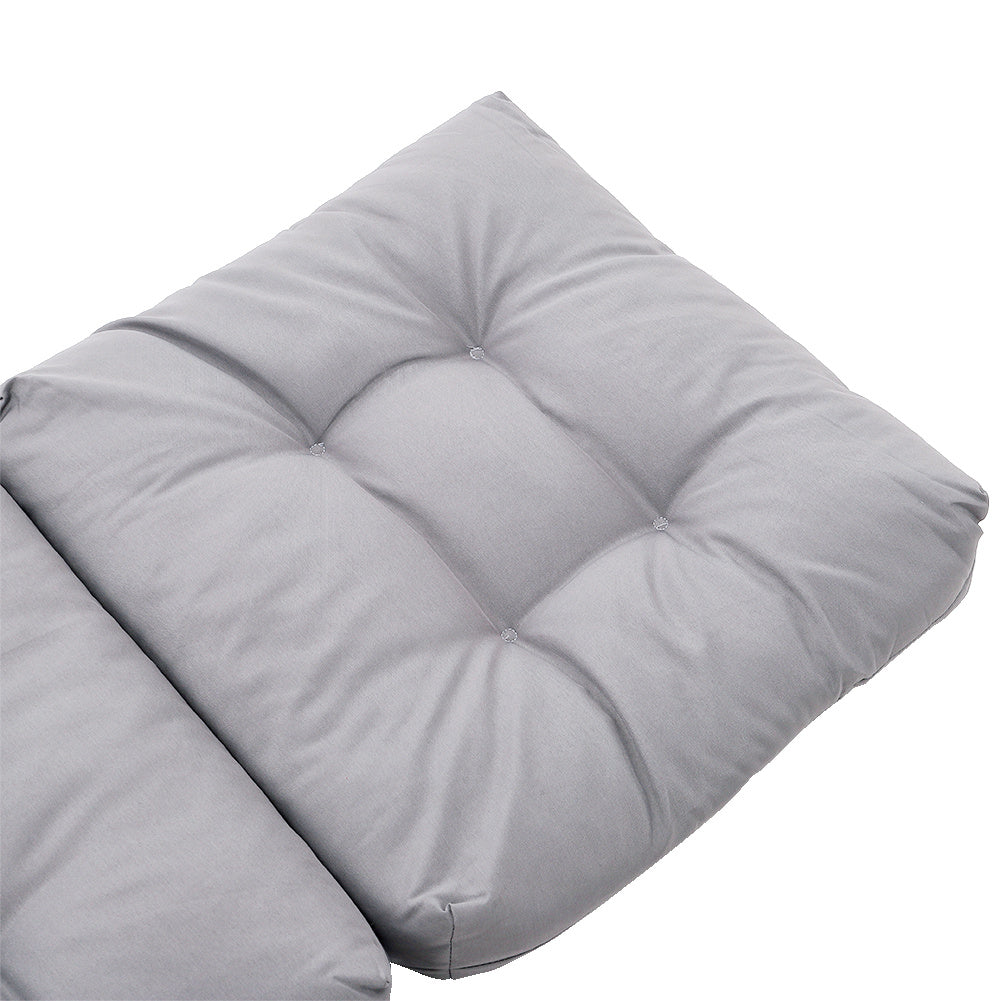 125x53cm Outdoor Garden Patio Waterproof Tufted Seat Cushion,Light Grey