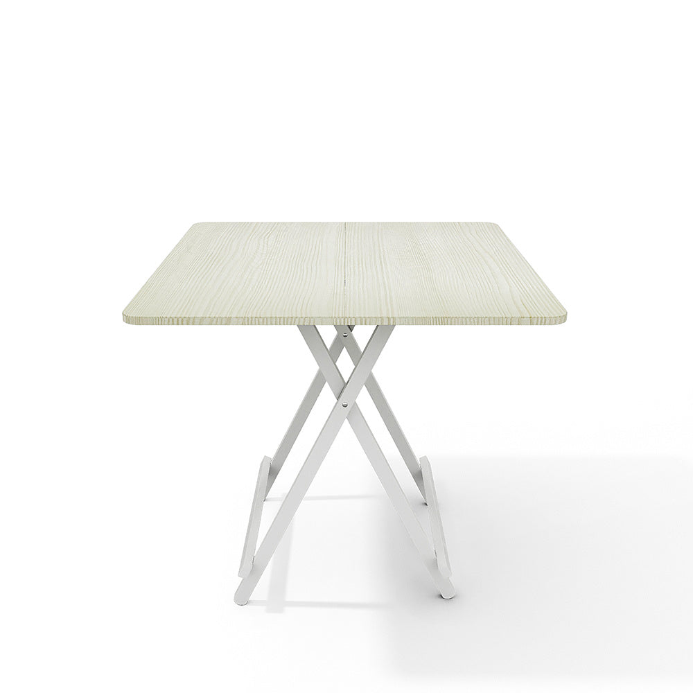 White 80x80cm Folding Wooden Dining Table