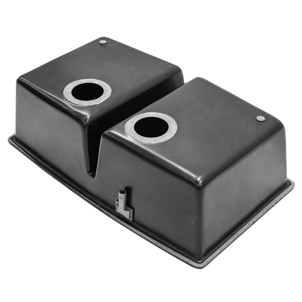 Black Double Bowl Undermount Kitchen Sink