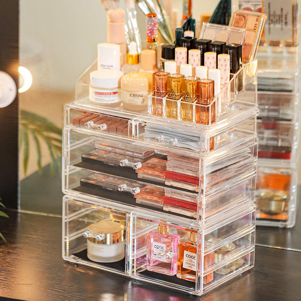 Clear Acrylic Makeup Organizer with Drawers