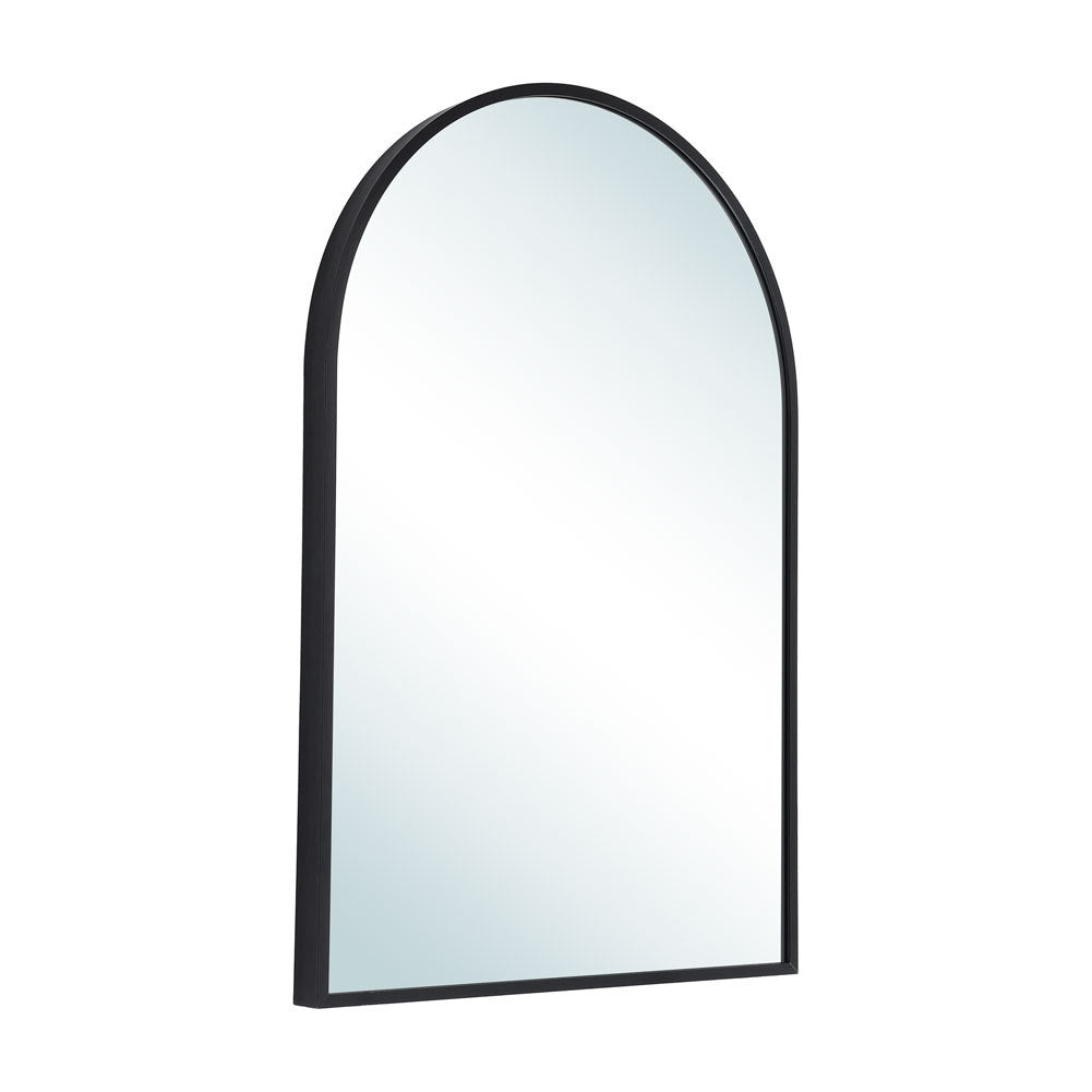 Black 70cm Aluminum Arched Wall Mirror