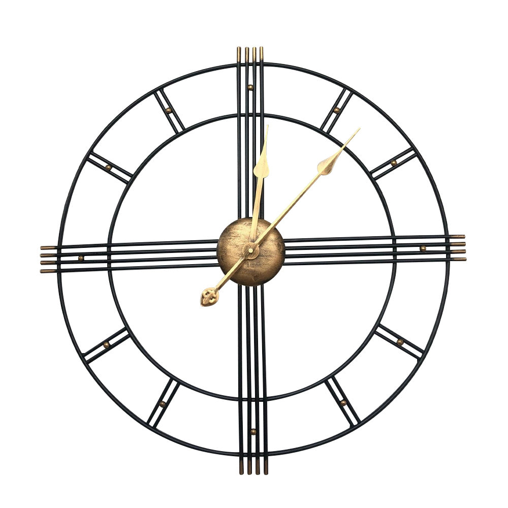 60CM Industrial Retro Roman Metal Wall Clock