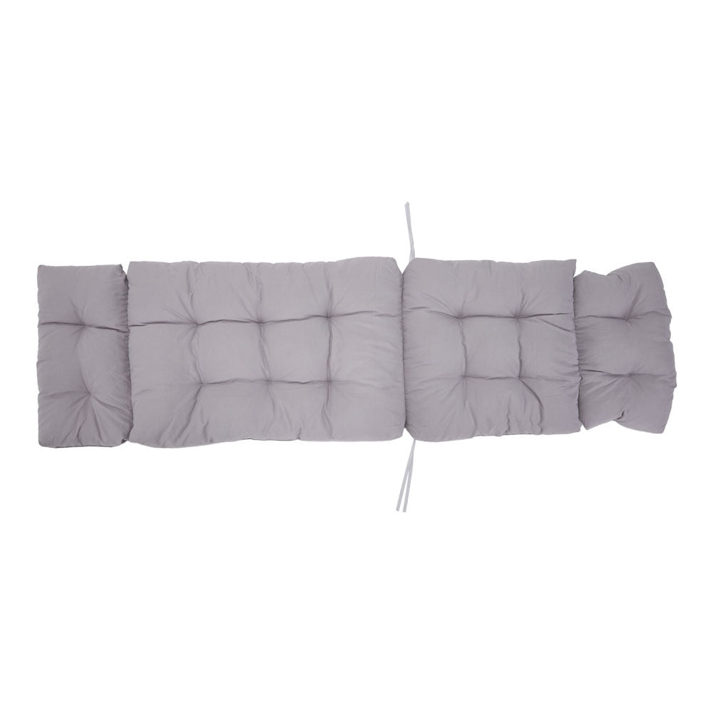 Grey 180cm Outdoor Thickened Lounger Cushion
