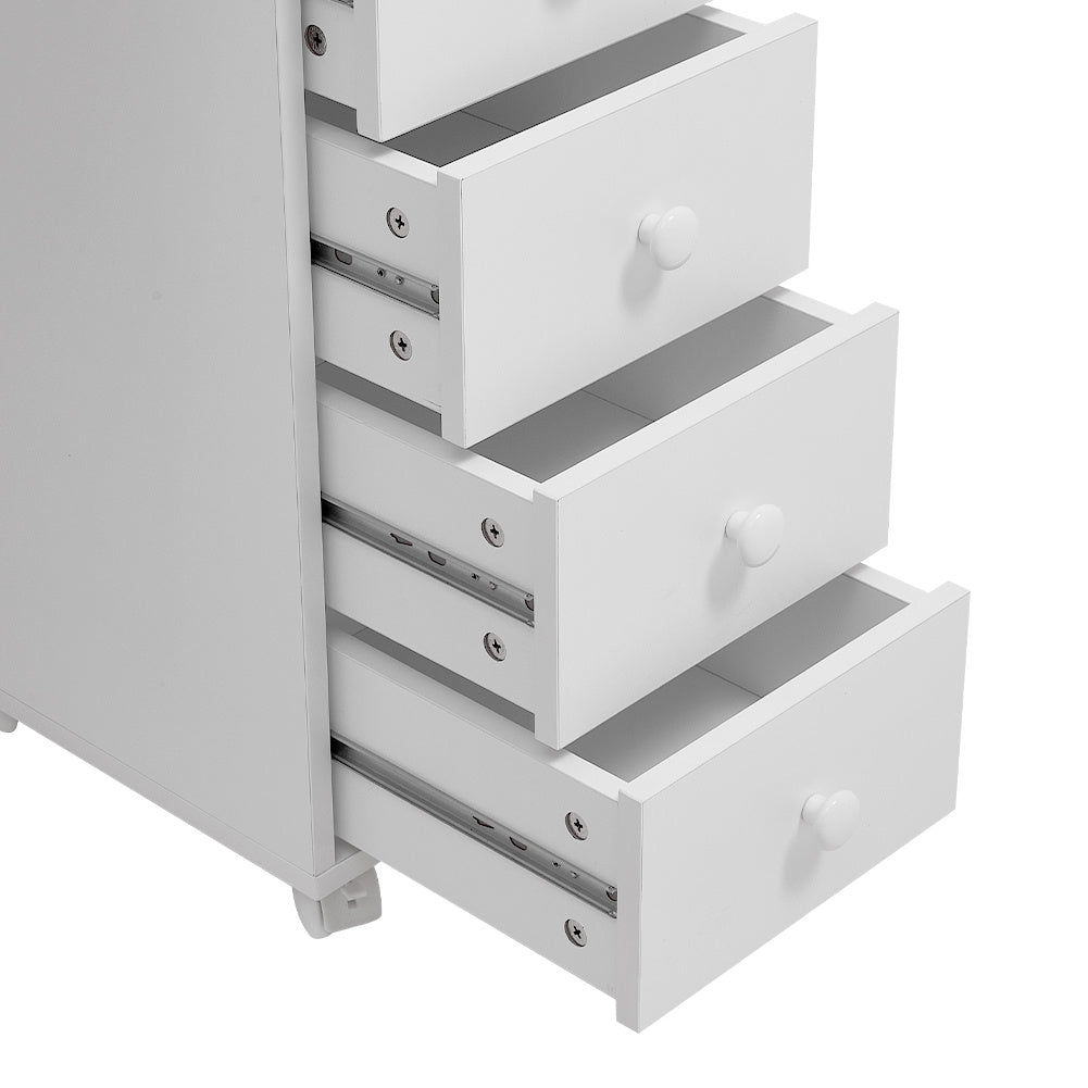 White 8Drawer Manicure Nail Table Salon Beauty Station