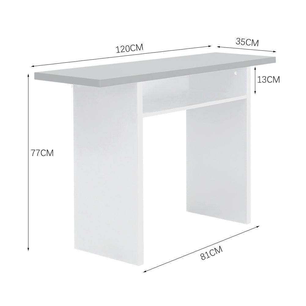 Wall Fixed Side Console Table with Drawer, Grey