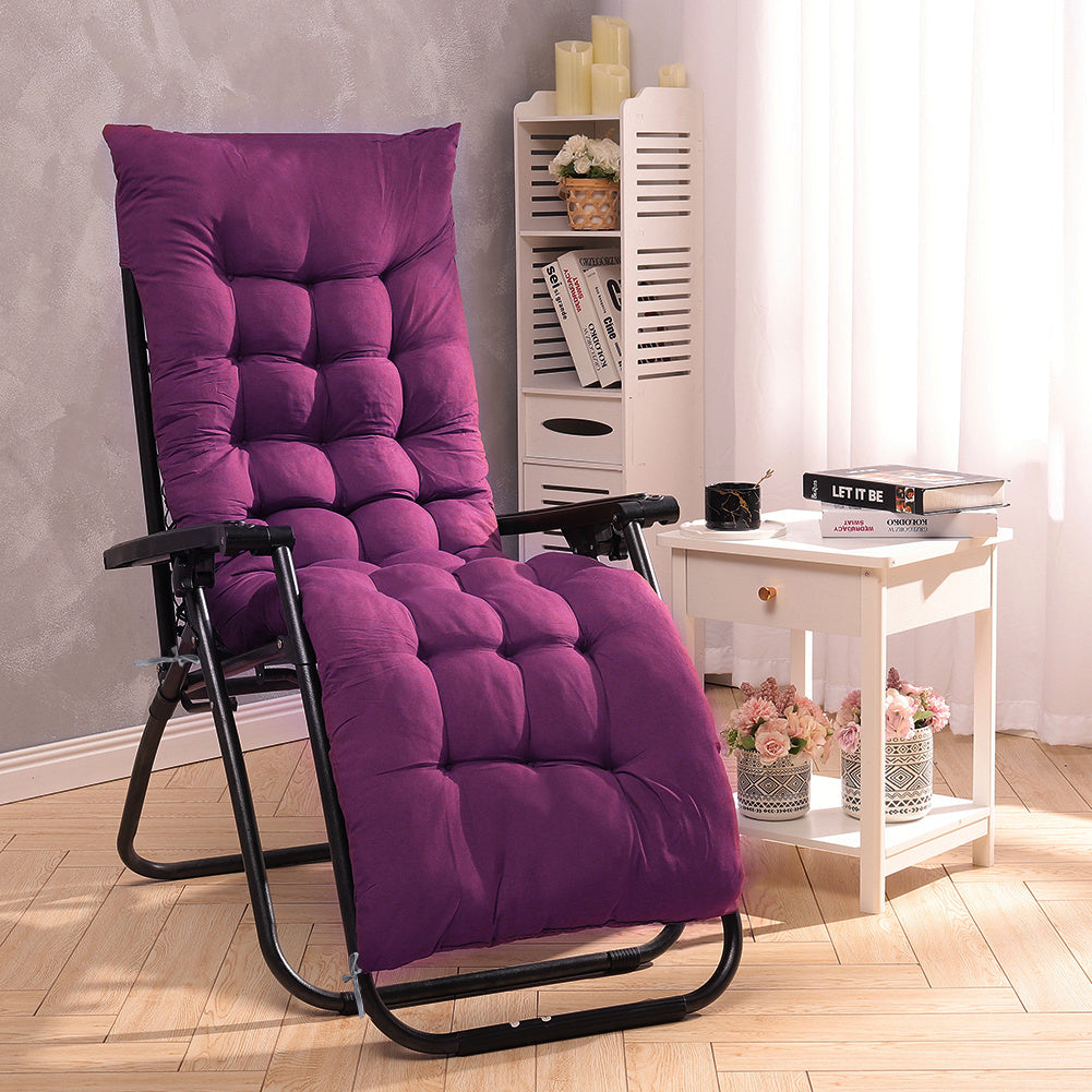 Sun Lounger Cushion Pad Garden In/Outdoor Recliner Chair Seat Pads,Purple