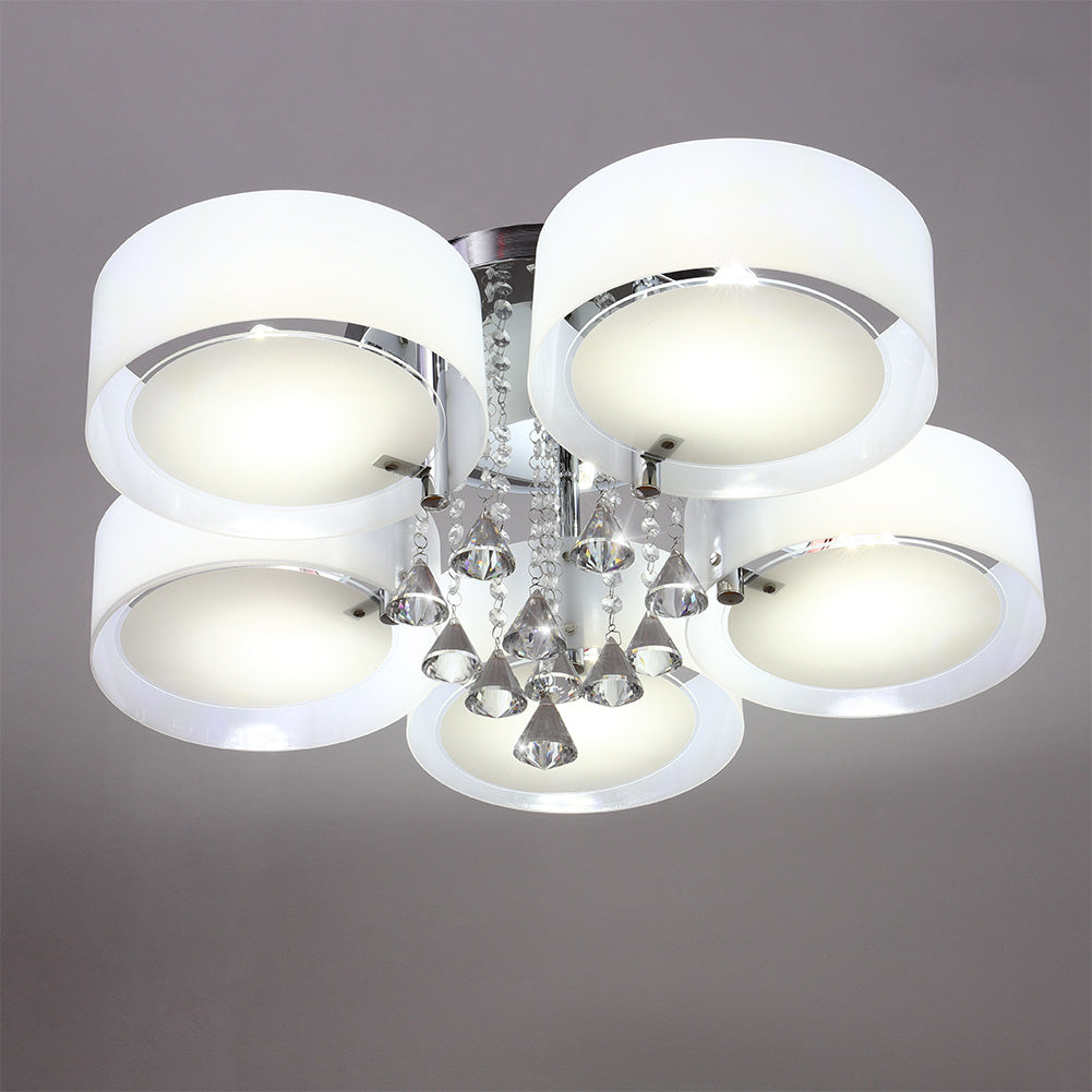 LED Crystal Ceiling Light Lamp, 5 Head