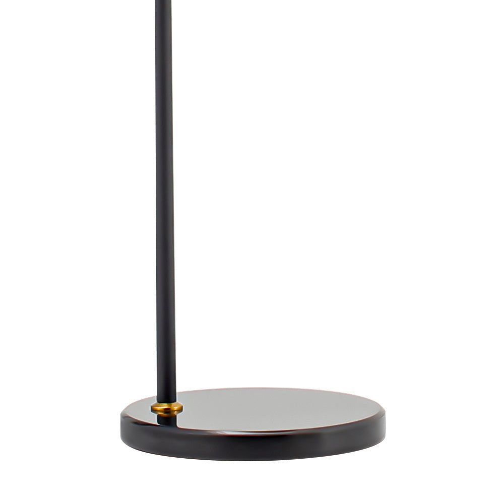 Modern Adjustable Arc Floor Lamp with Wood Tray