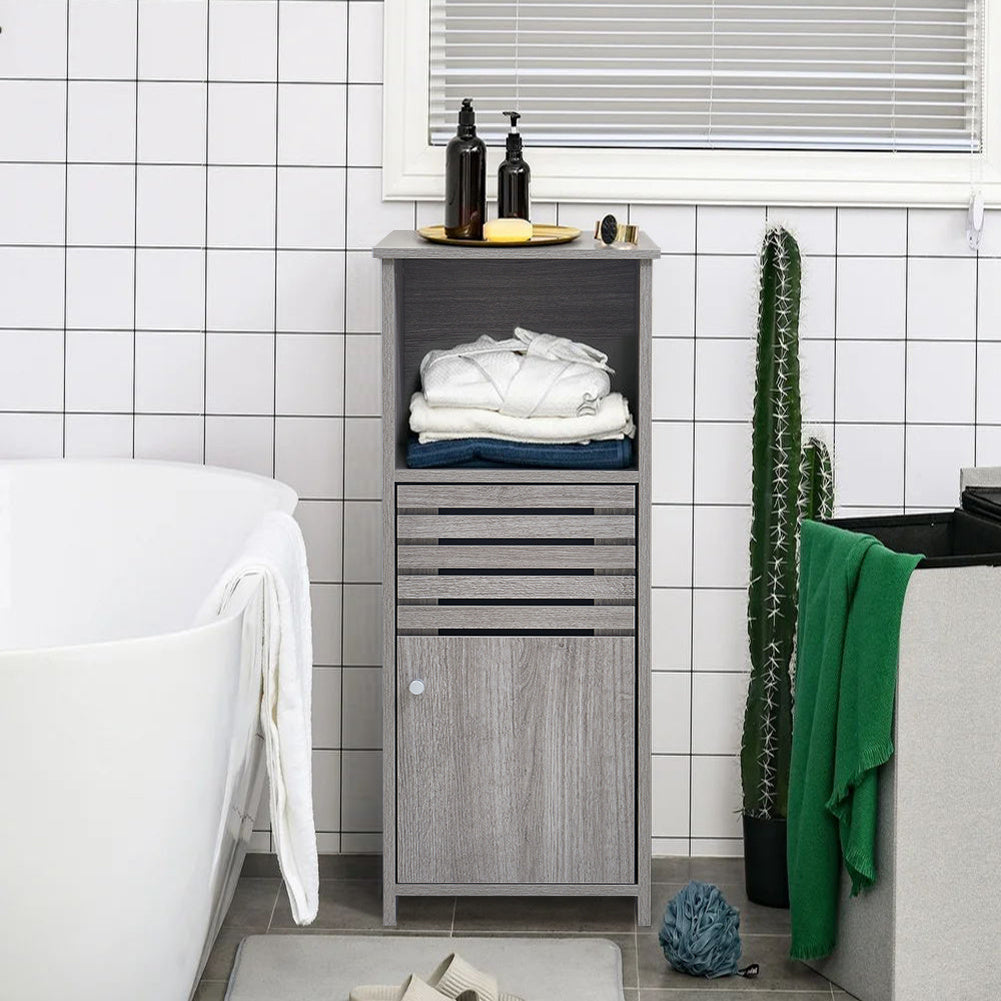 Modern Wooden Freestanding Single Door Bathroom Cabinet