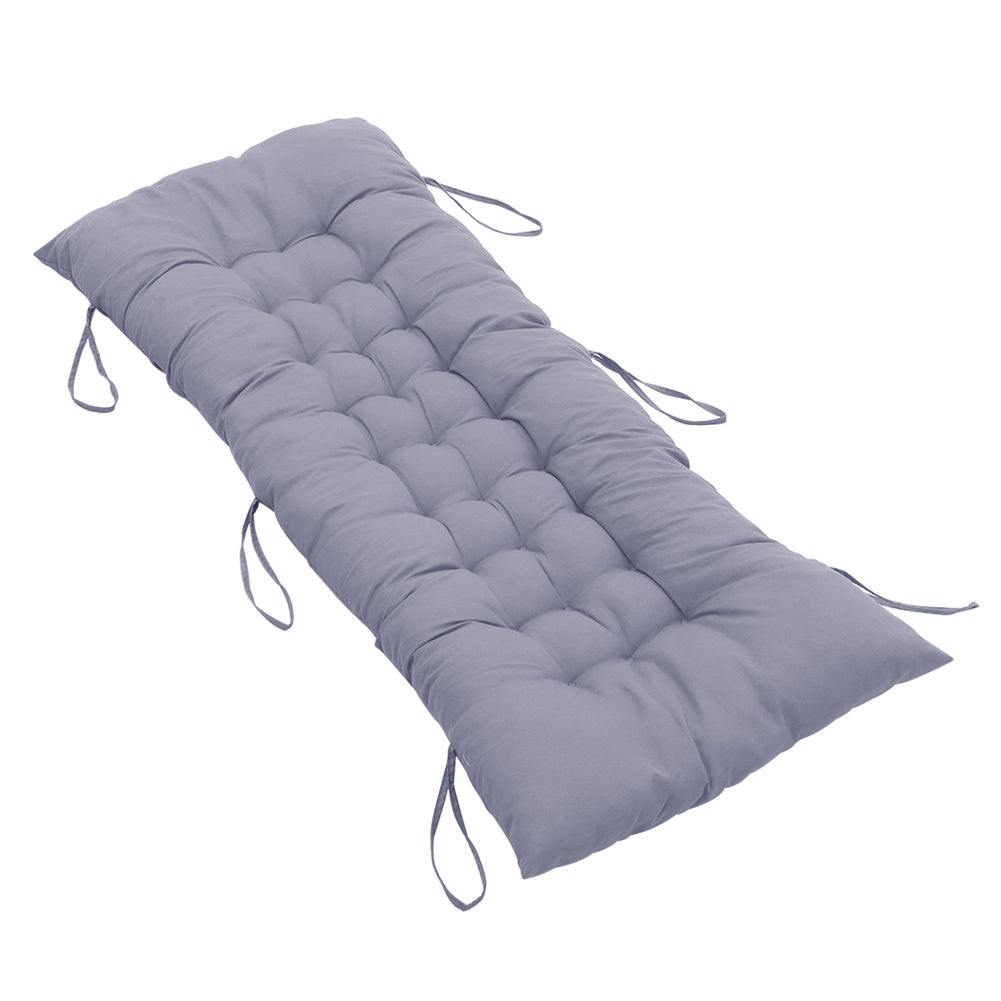 125cm Thick Soft Comfortable Chaise Lounge Chair Cushion, Grey