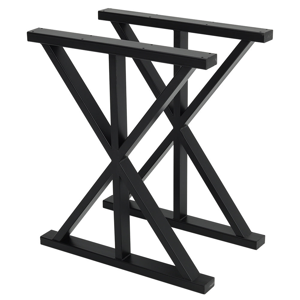 2pcs Black Metal Table Legs Industrial Table Legs