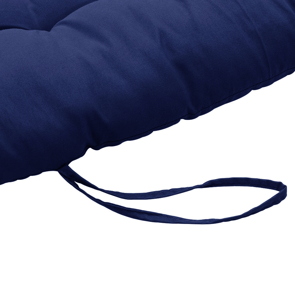 125cm Thick Soft Comfortable Chaise Lounge Chair Cushion, Blue