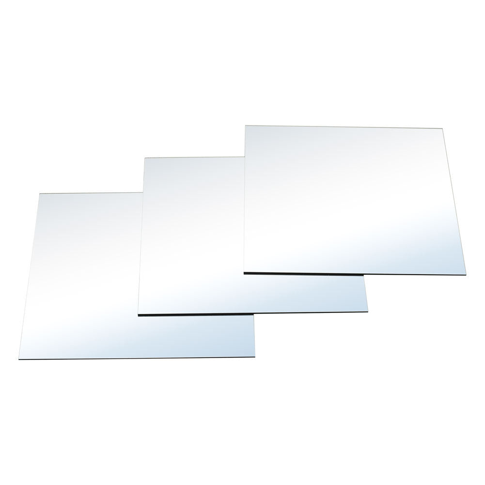 3pcs 40cm Acrylic Adhesive Wall Mirror Tiles