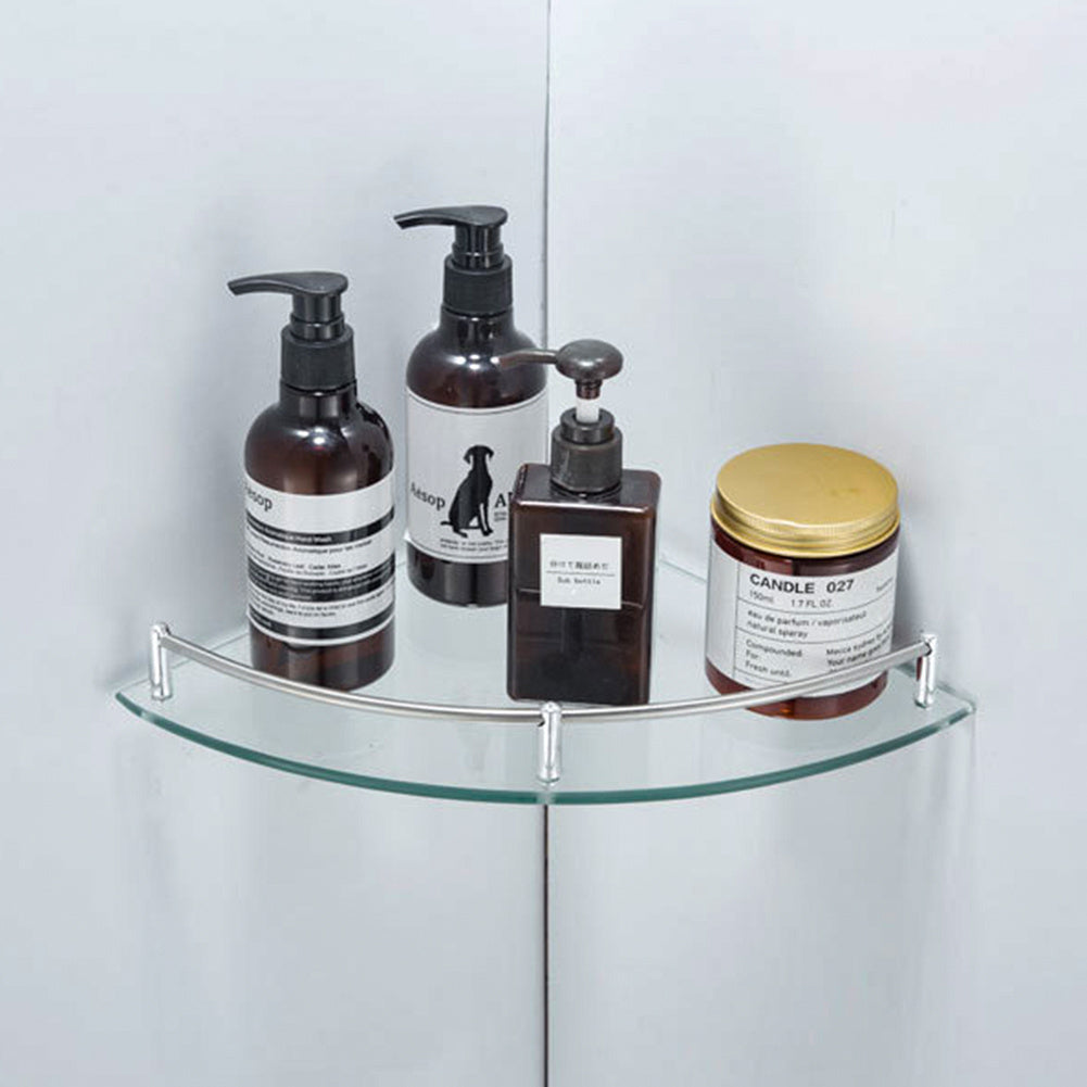 Corner Glass Shower Storage Shampoo Holder, 20x20CM