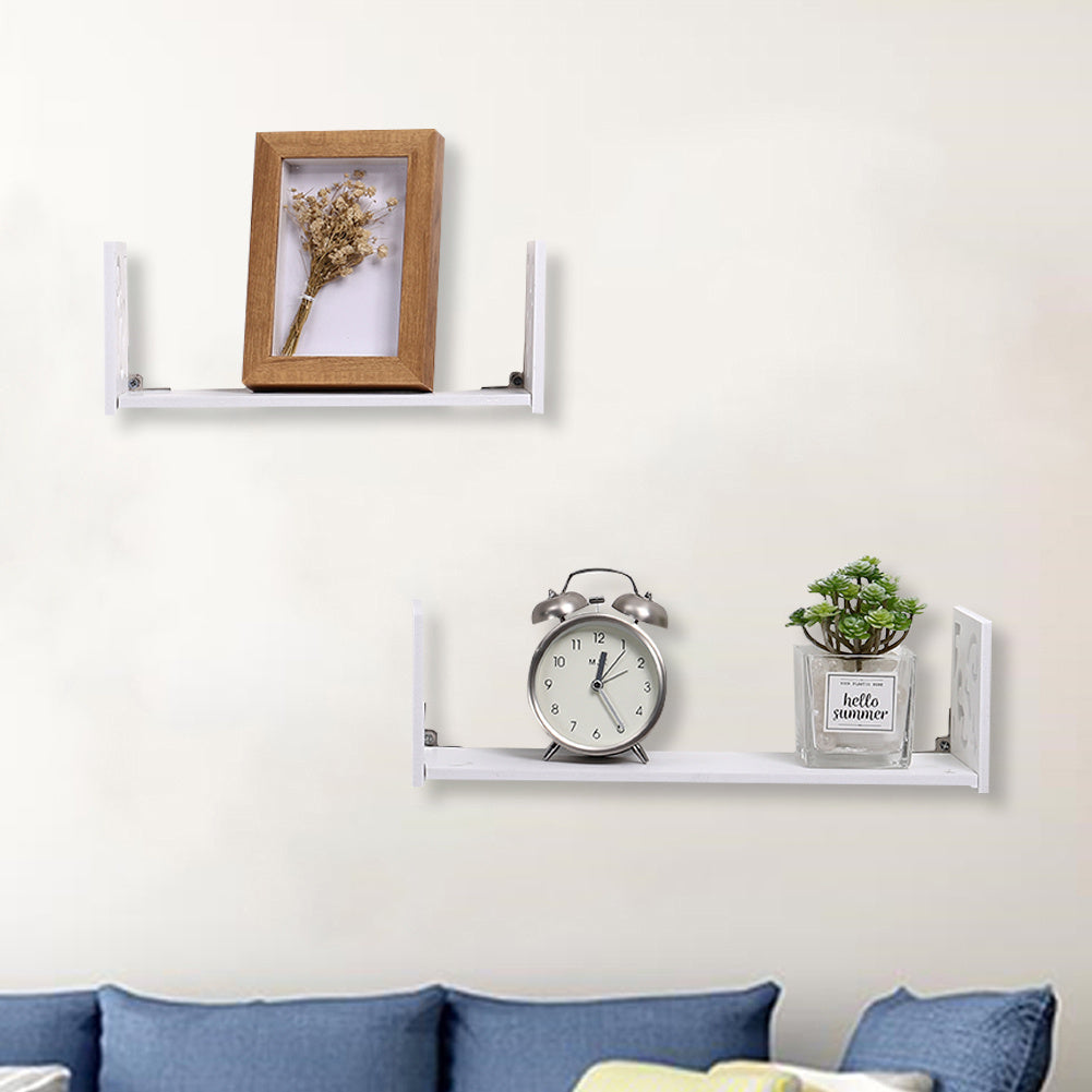 Set of 2 Wall Mounted Display Shelf