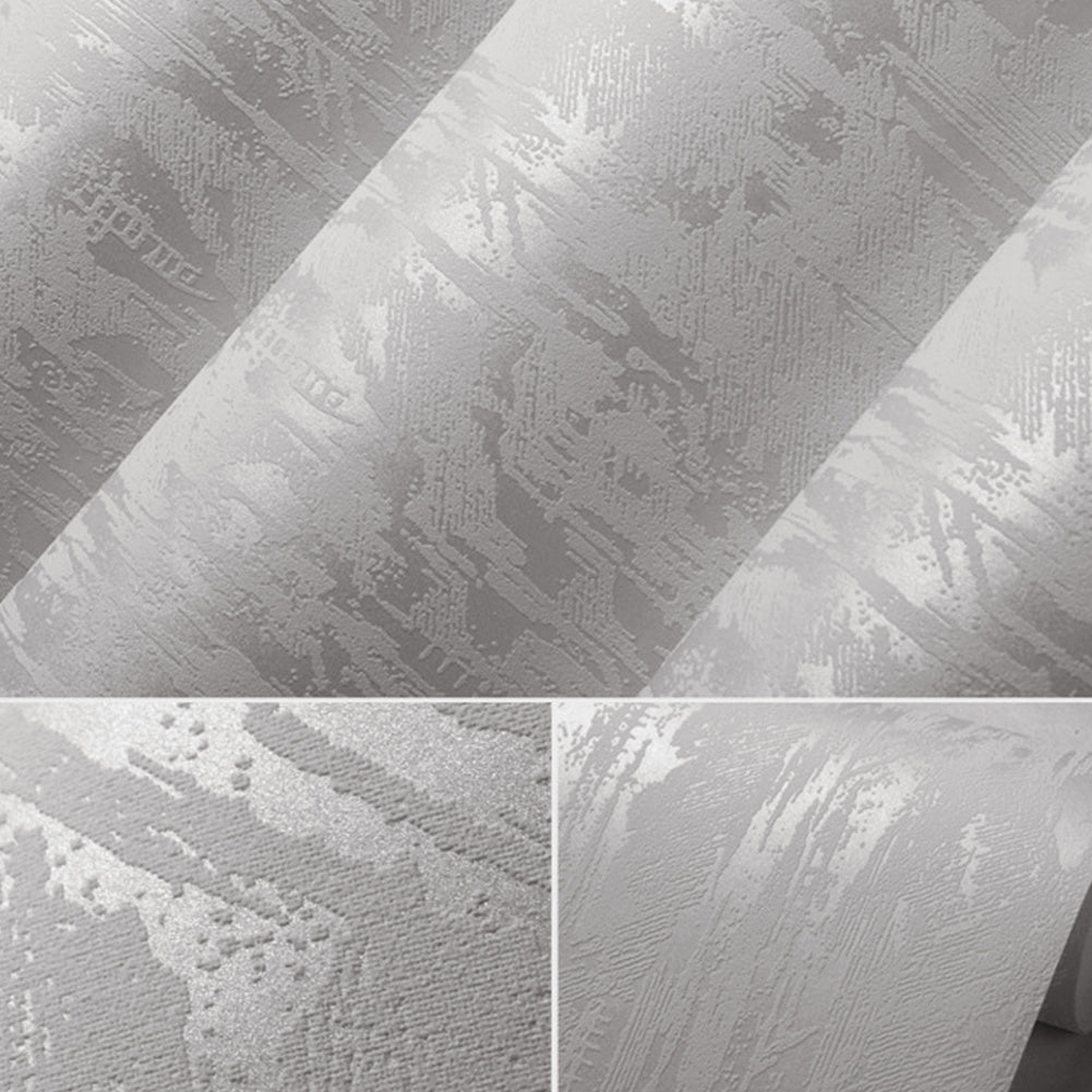 Plain Grey Non-Woven Embossed Wallpaper