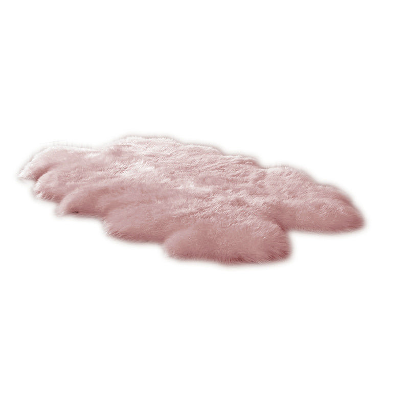 Soft Fluffy Fur Sheepskin Rug, Pink 180x110CM