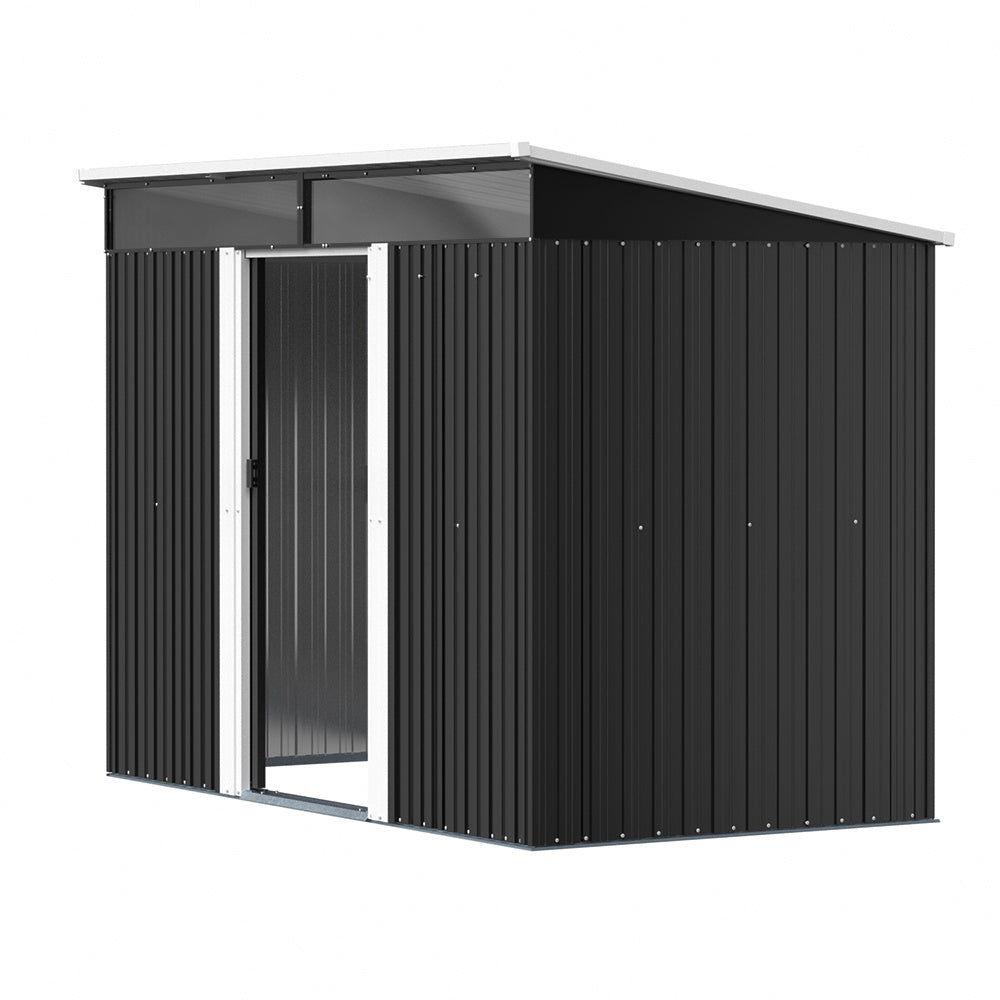 Garden Metal Storage Shed with Lockable Sliding Doors
