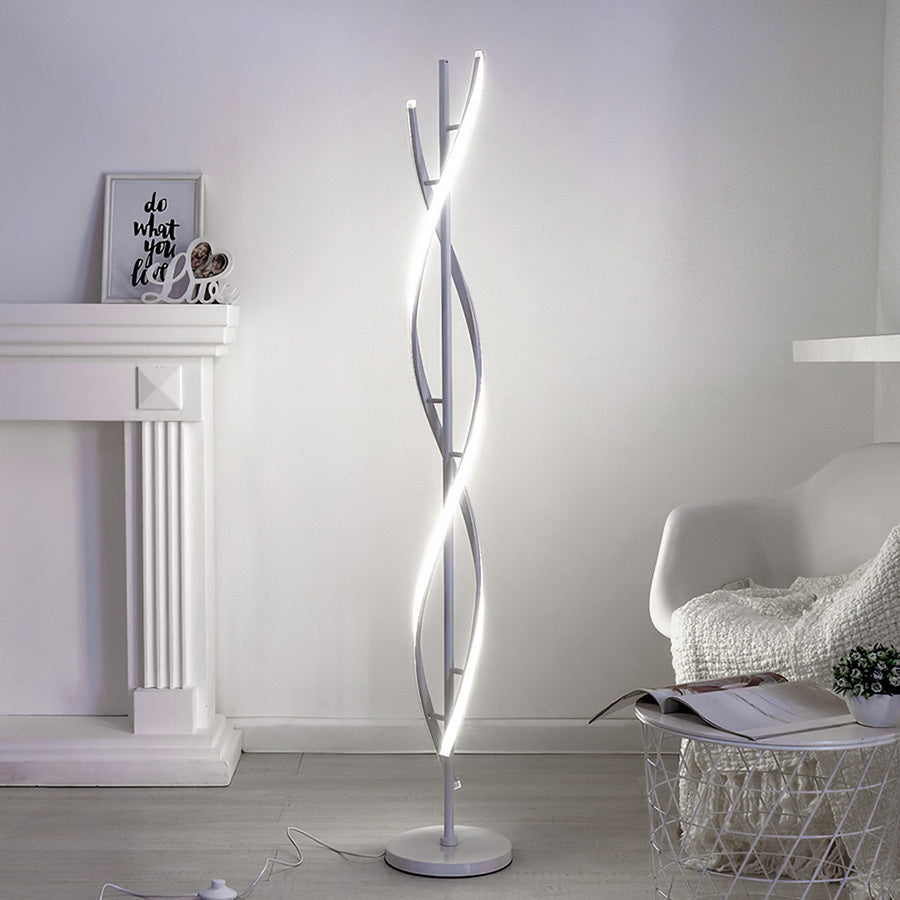 White 60W Modern LED Floor Lamp for Living Room