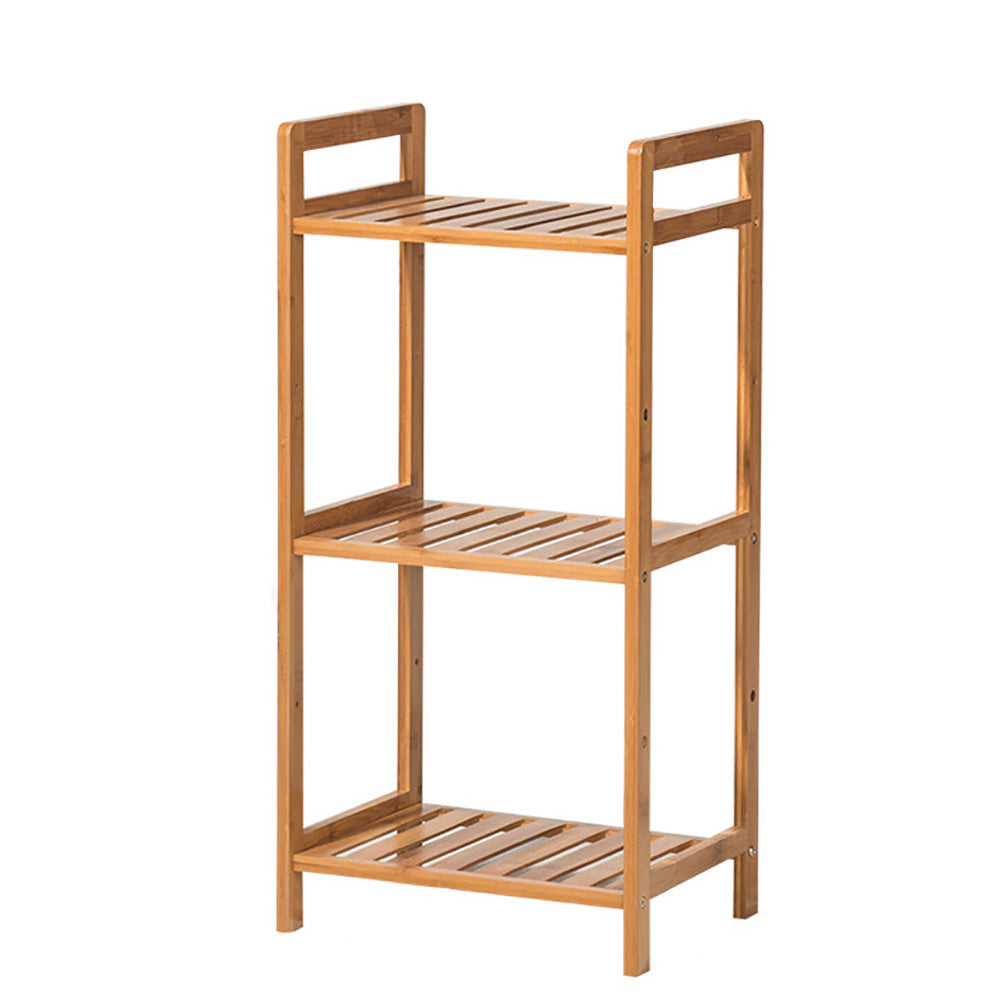 3 Tier Wood Minimalist Tiered Bamboo Bookshelf Storage Plant Stand