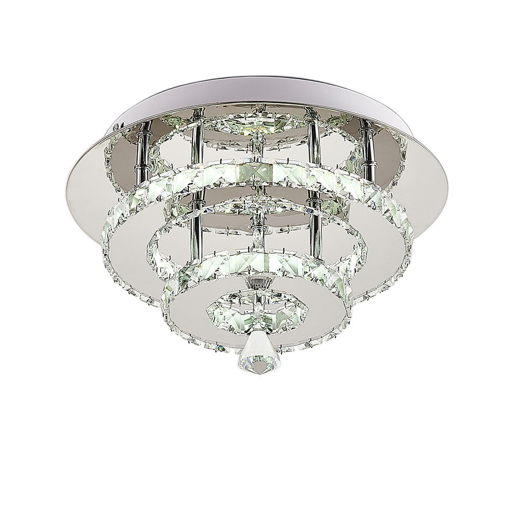 30W LED Ceiling Light Crystal Pendant Lamp, Dimmable with Remote