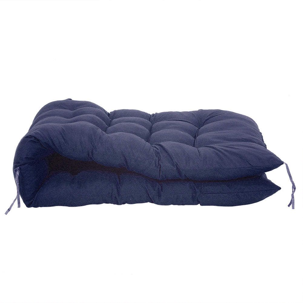 Outdoor Garden Patio Recliner Deck Chair Seat Cushion Pad, Blue