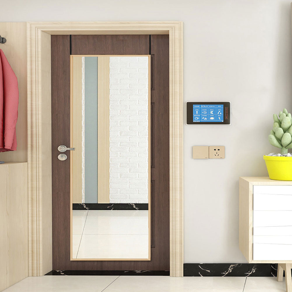 Metal Frame Over the Door Full Length Mirror Medium Gold Mirror