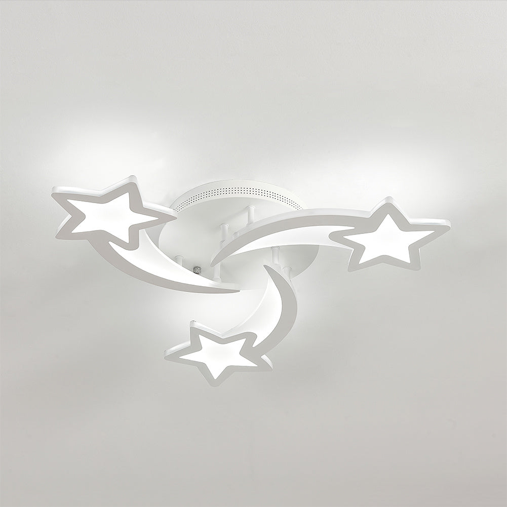 Modern Star LED Ceiling Light 3 Head Cool White