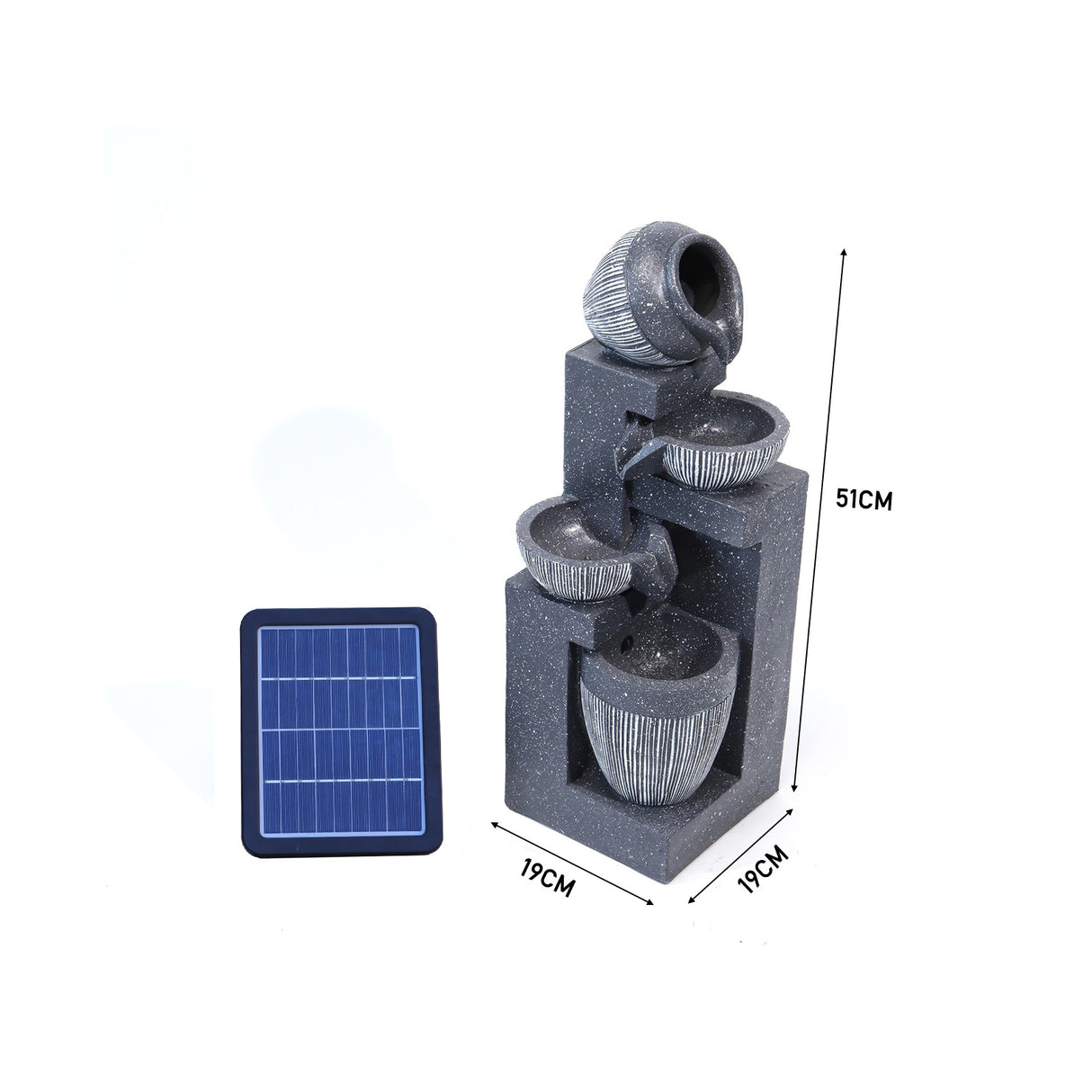 Outdoor Solar Power LED Water Fountain with Pump
