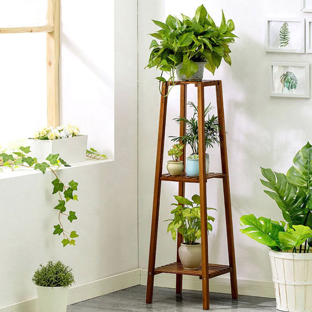 3 Tier Modern Wood Plant Stand Flowers Pots Holder