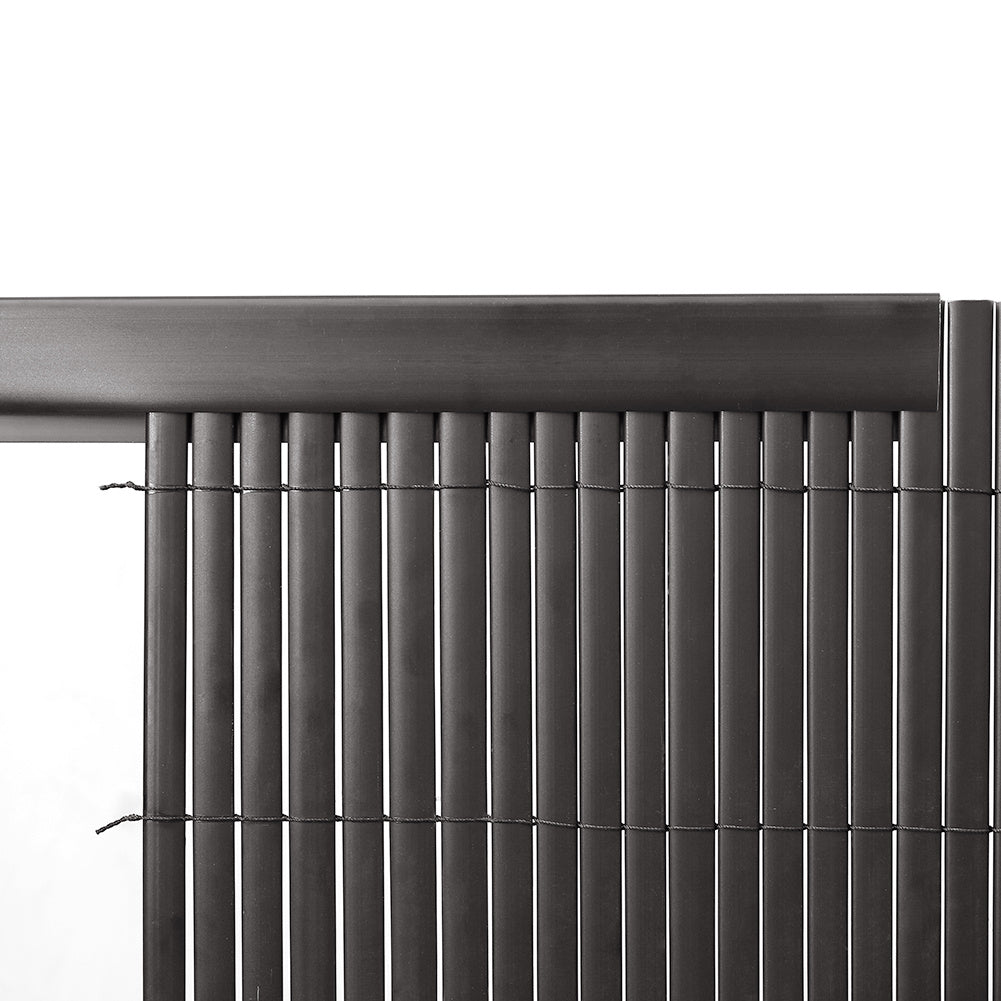 Set of 5 Garden Privacy 1M Profile Cover for Mat Screen Border Panel Fence Dark grey
