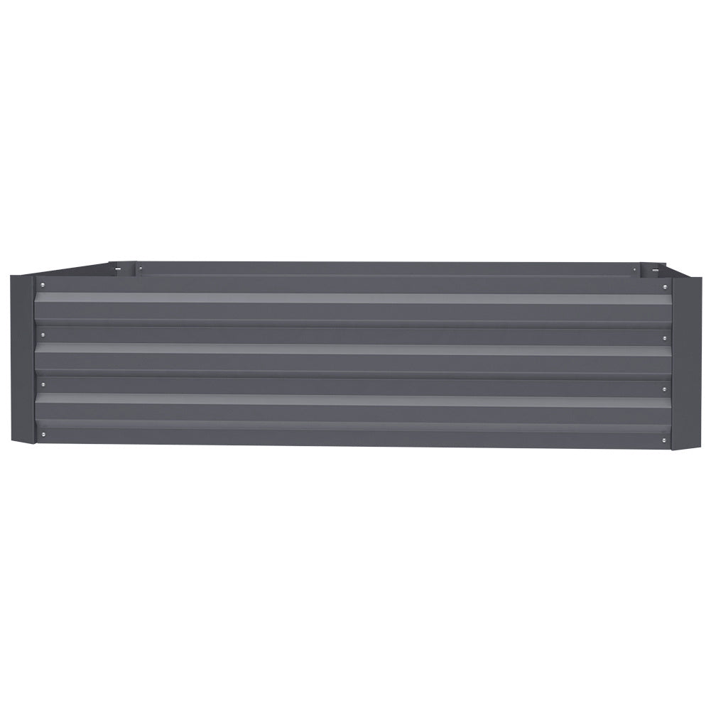Grey 120cm W Galvanized Steel Raised Garden Bed Planter Box