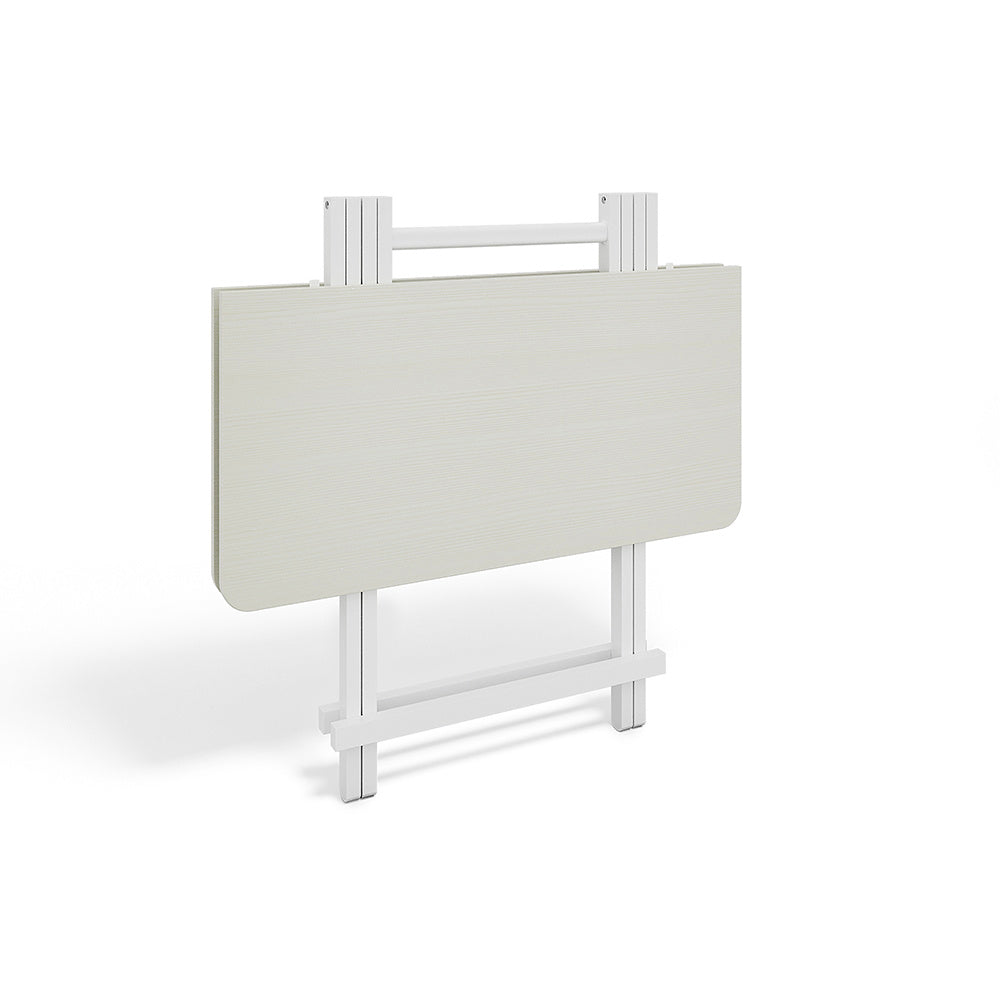 White 80x80cm Folding Wooden Dining Table