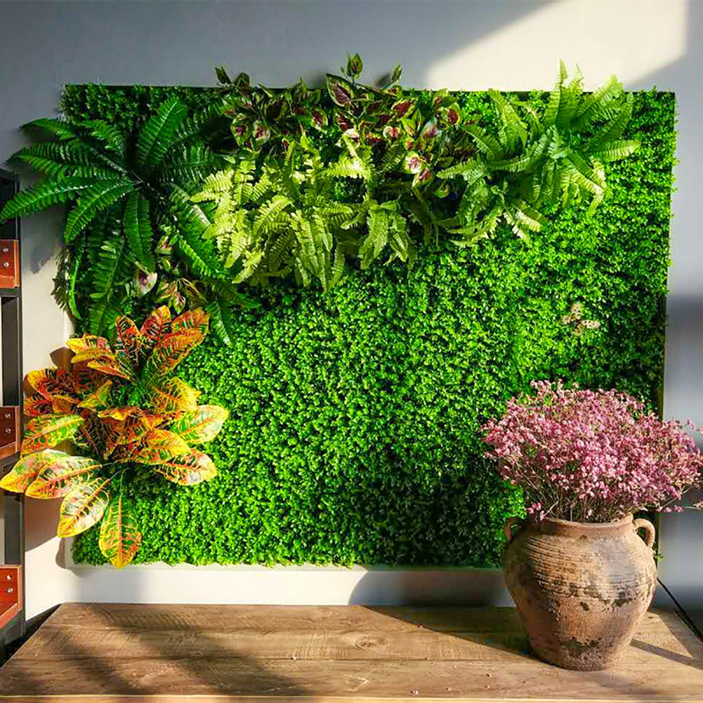 Set of 6 Artificial Topiary Plant Mat Greenery Wall Hedge Grass Fence