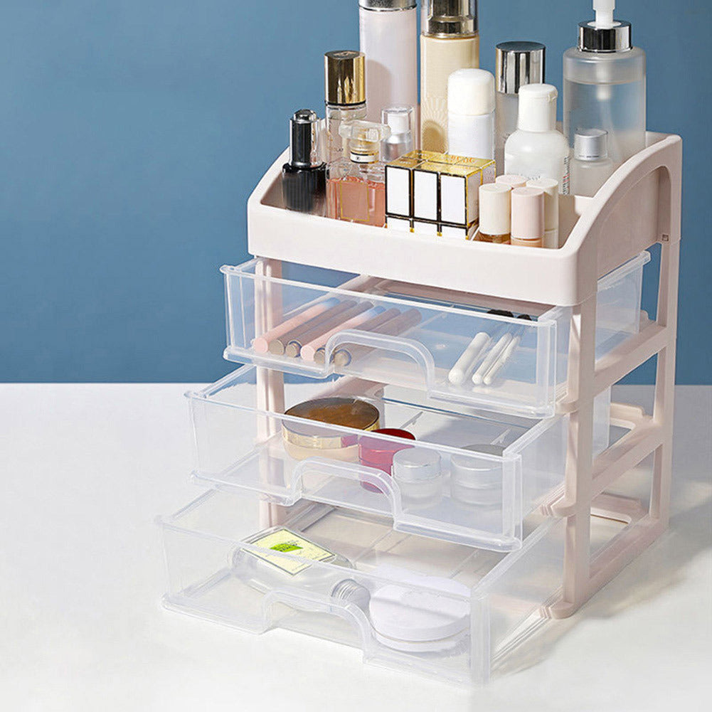 Cosmetic Display Holder Organizer with 3 Tier Storage Drawers