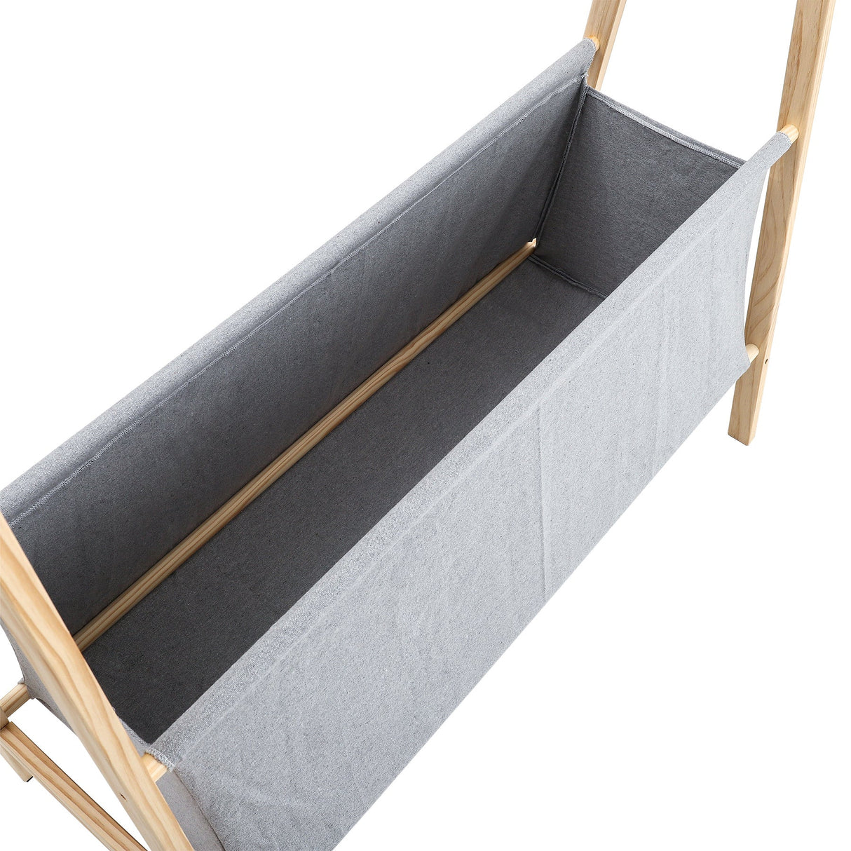 159CM Bedroom Floor Coat Rack Hanger with Storage Basket