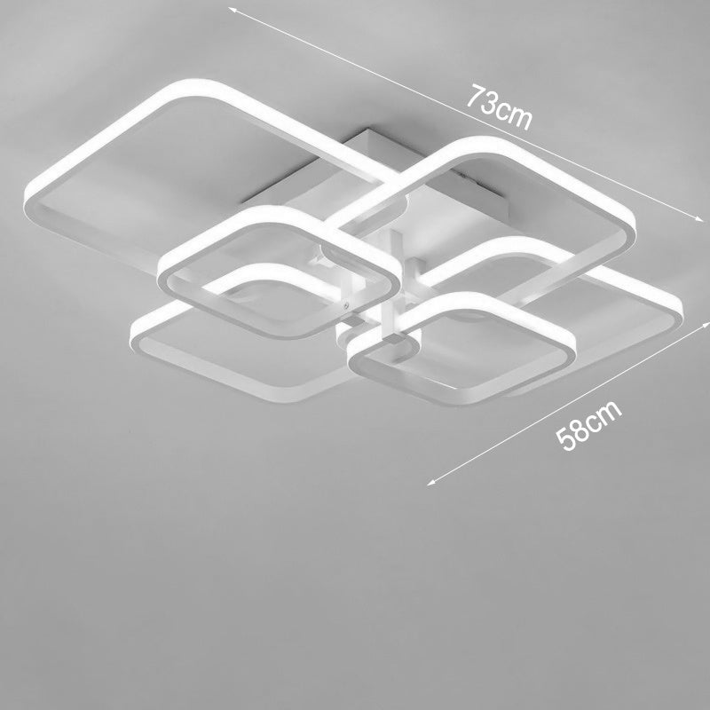 Square LED Ceiling Light Cool White Light, 6 Head